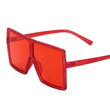 Aveuri 2022 Oversized Square Sunglasses Women New Luxury Brand Trendy Flat Top Red Blue Clear Lens Vintage Men Gradient Shades UV400