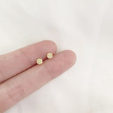 HI MAN 925 Sterling Silver Real Gold Plating 14K Gold Japanese Crystal Stud Earrings Women Small Cute Birthday Jewelry
